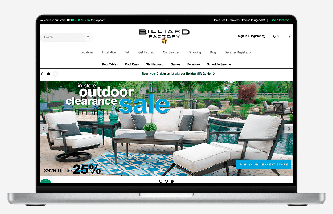 Billiard Factory - Secondary hero image