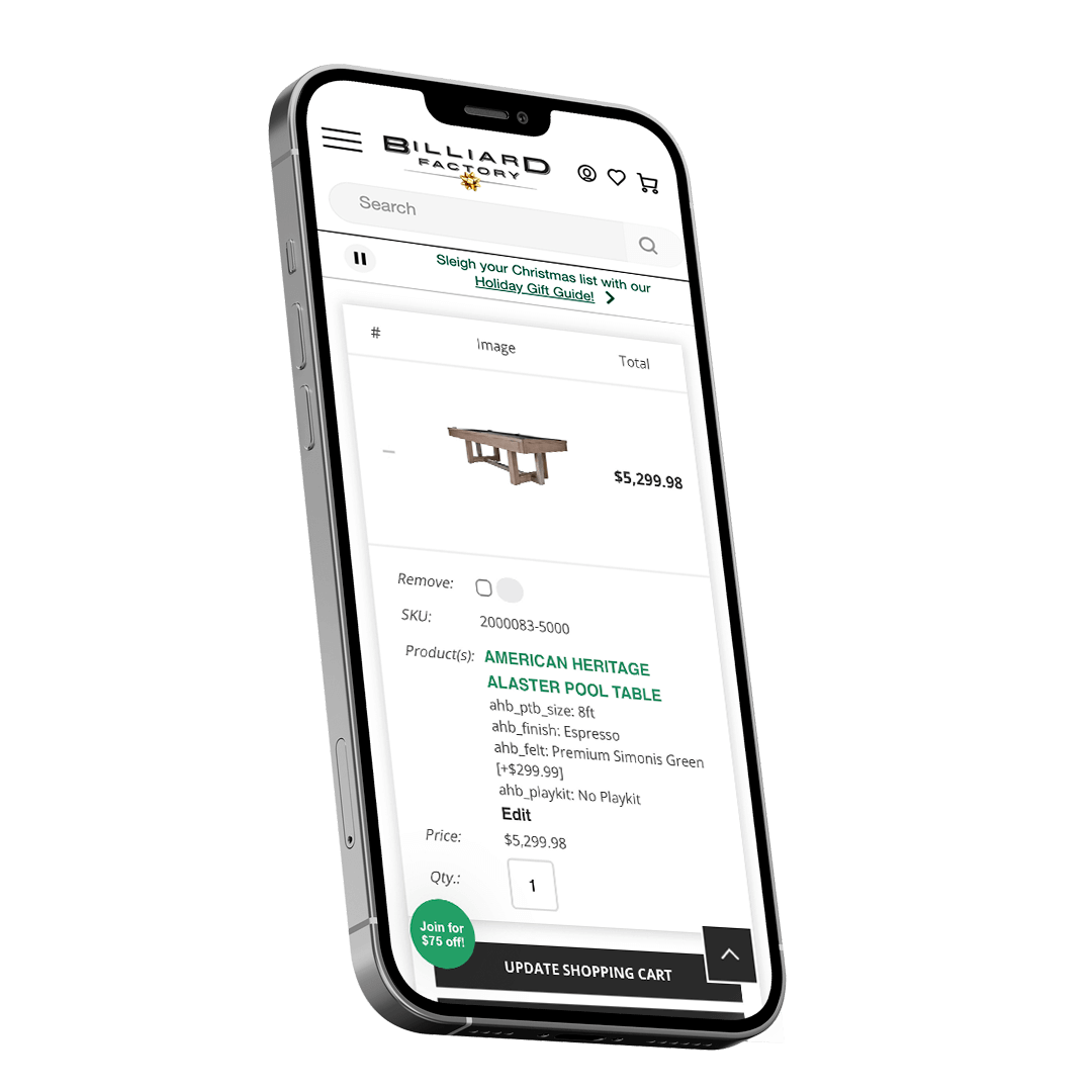 Billiard Factory - Feature 2