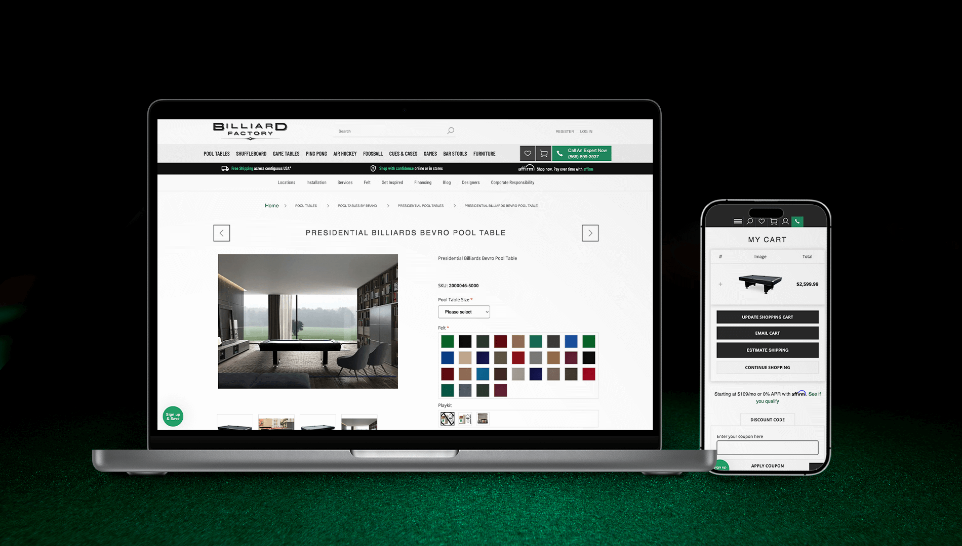 Billiard Factory - Custom Experiences hero image